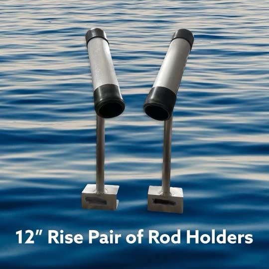12" Pair of Pontoon Boat Fishing Rod Holder
