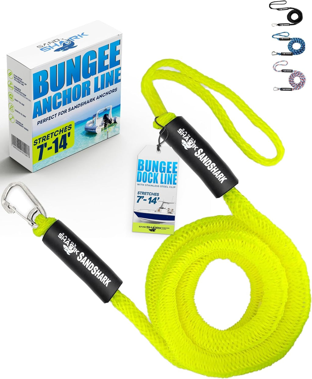 7-14ft Bungee Dock & Anchor Line