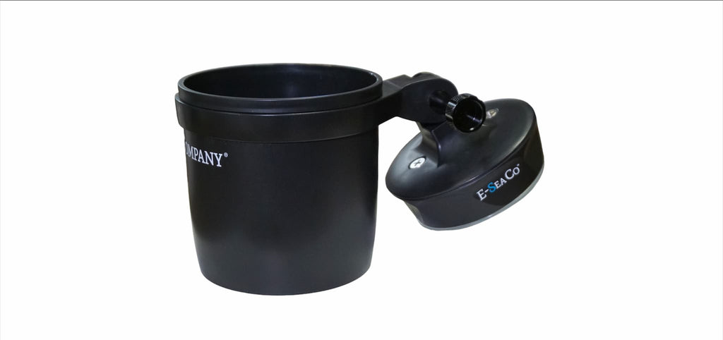 E-Sea Cup Adjustable-Suction Mounted Adjustable Angle Cup Holder-Black