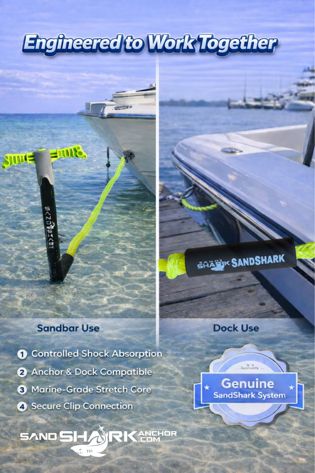 7-14ft Bungee Dock & Anchor Line