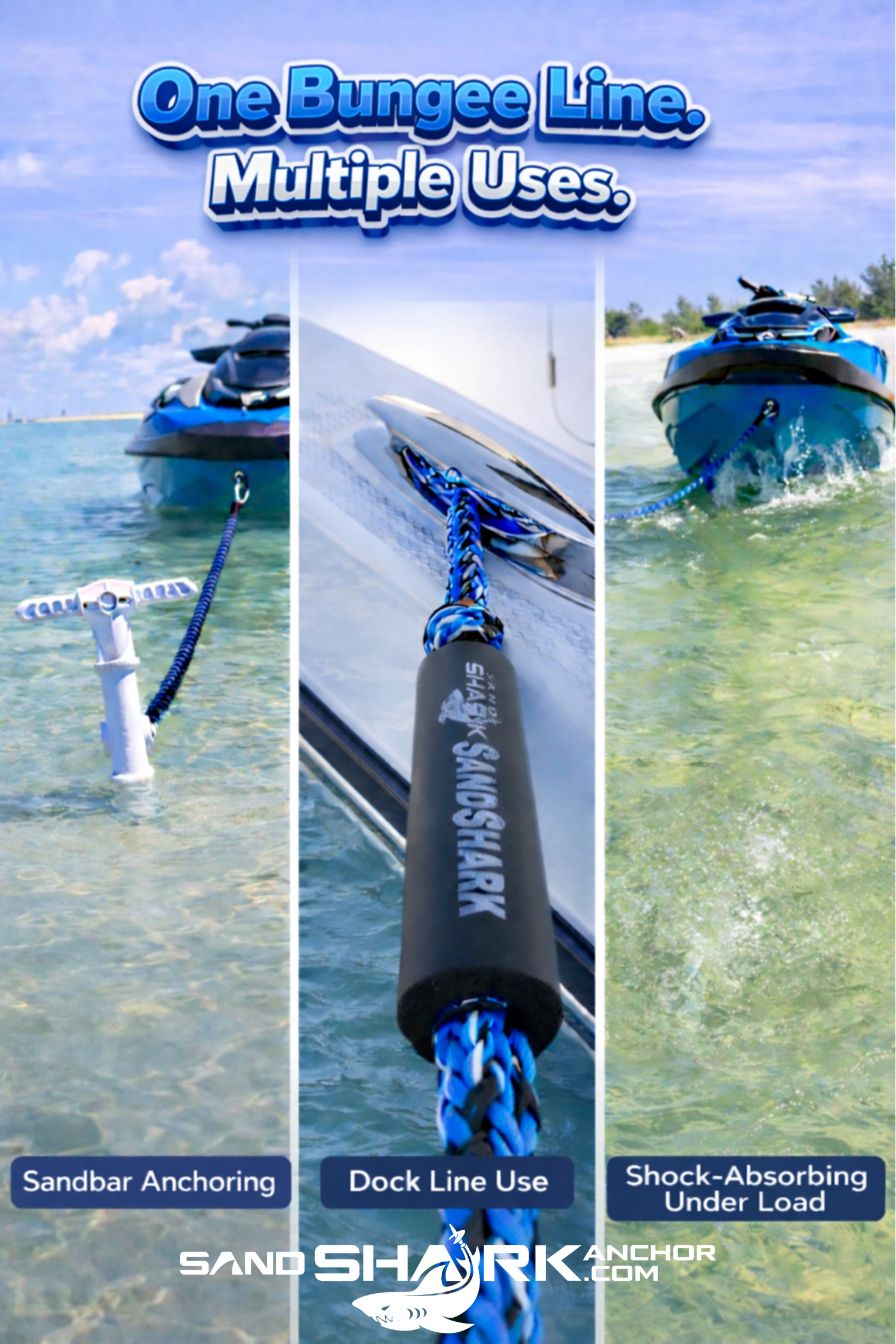 7-14ft Bungee Dock & Anchor Line